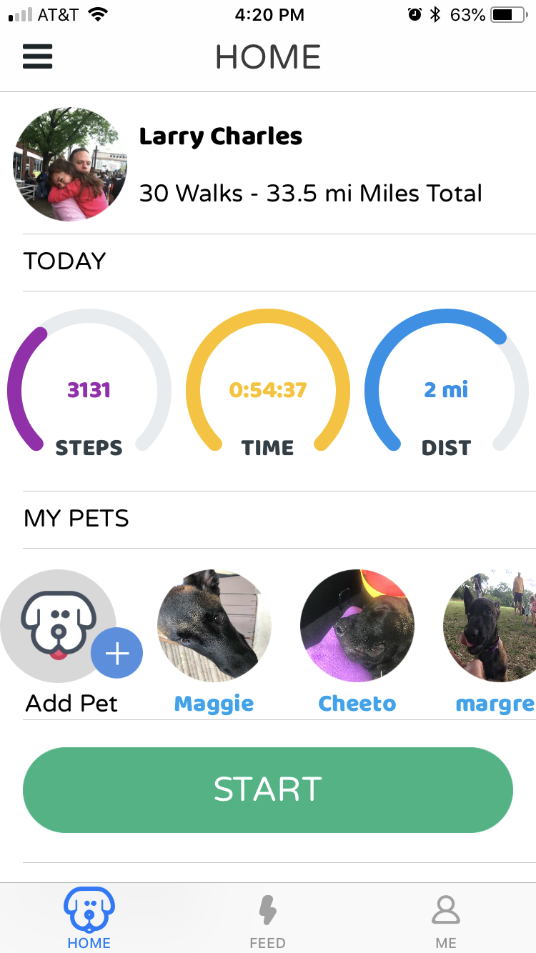 Dog walk clearance tracking app